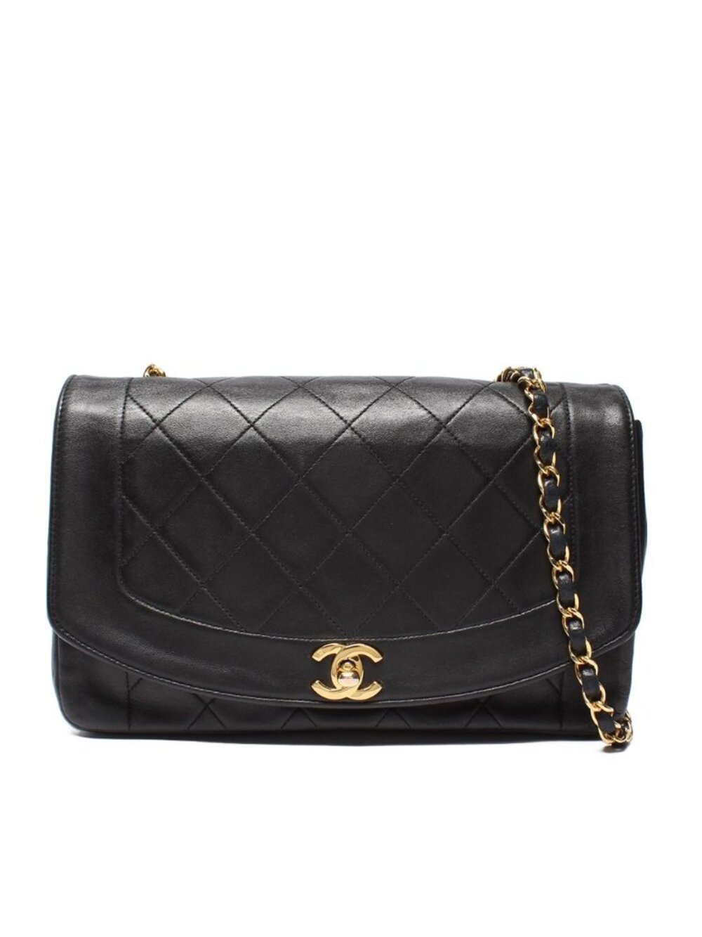 Chanel Chain Shoulder Bag Gold Singleflap Singlechain Quilted Lambskin